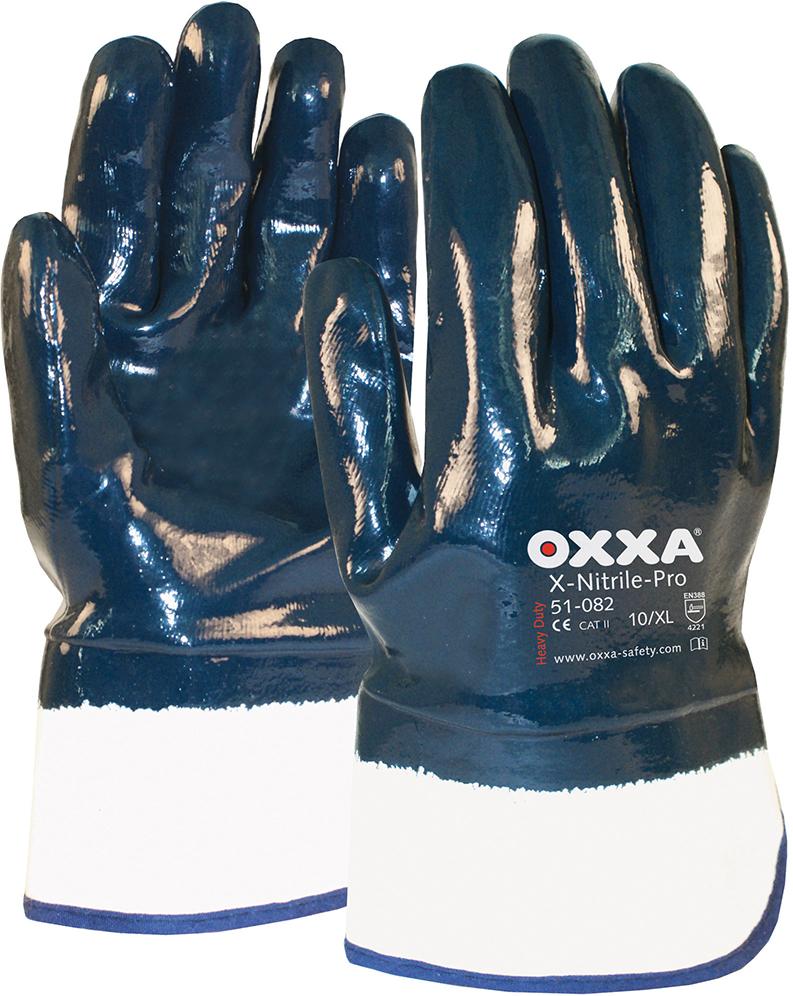 OXXA® Handschuh X-Nitrile- Pro, Stulpe, weiss-blau - erhältlich bei ✭ HUG Technik ✓