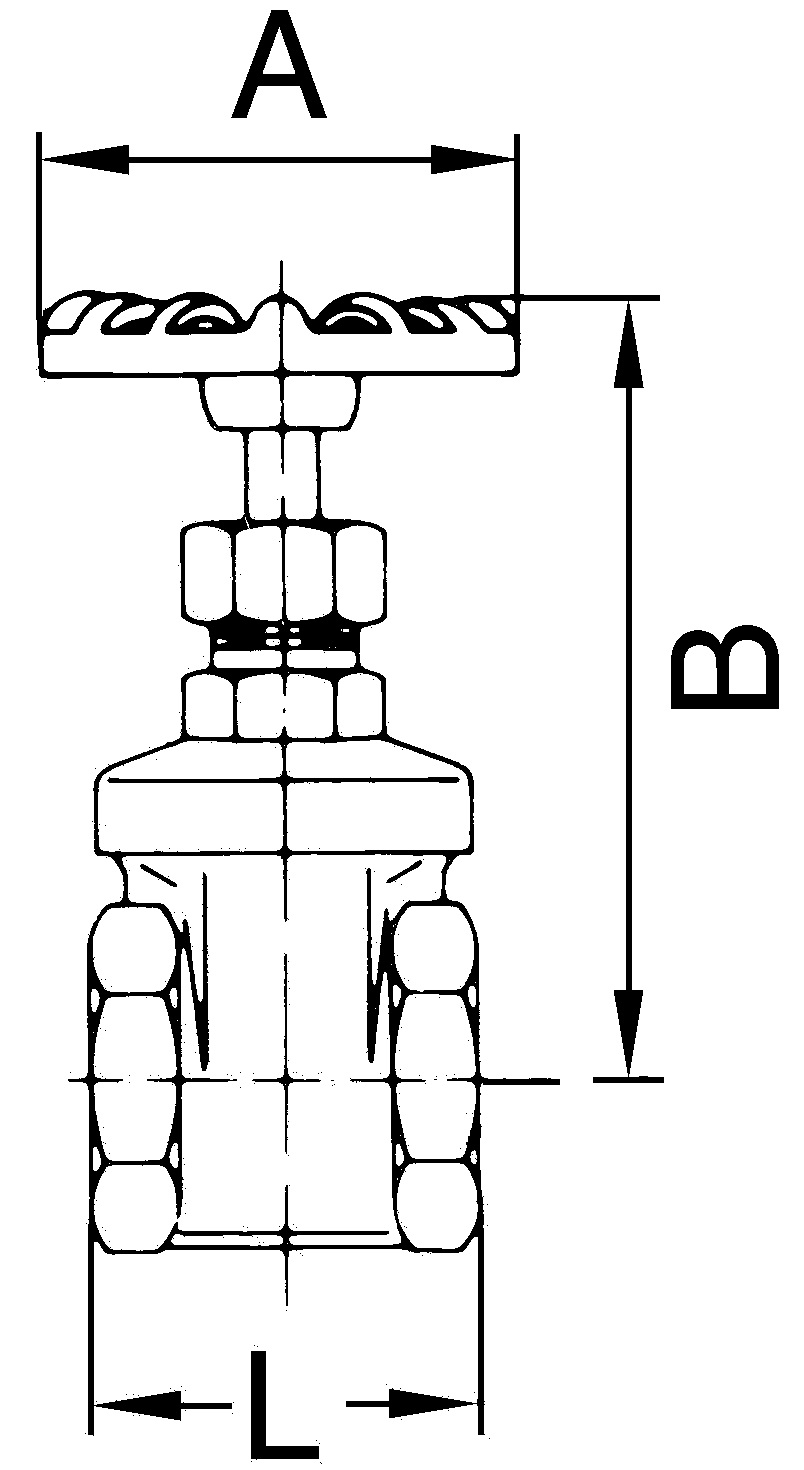 Muffen-Absperrschieber, Edelstahl, G 1 1/2 - bei HUG Technik ✓