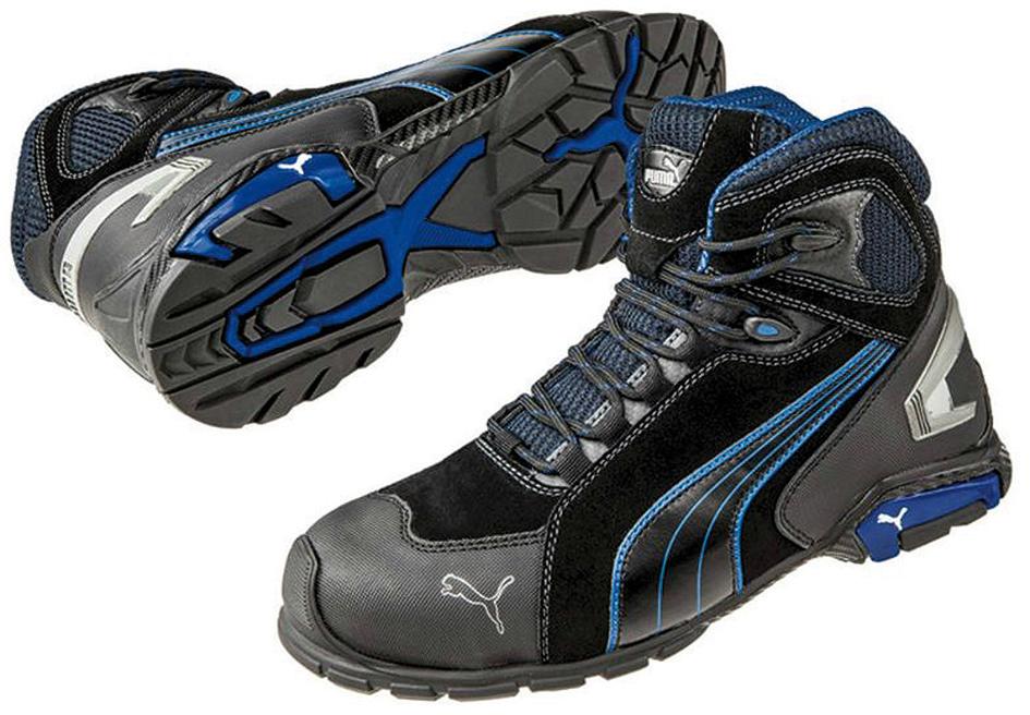 Puma® Boots Rio BLACK MID 632250, S3 SRC, schwarz-blau - bei HUG Technik ✭