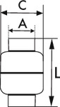 Rückschlagventil leicht, G 1/2, L 55.6, Edelstahl - bei HUG Technik ✓