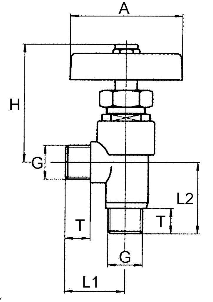 Eck-Absperrventil, Messing, AG, G 1/4, DN 5,5 - bei HUG Technik ✭