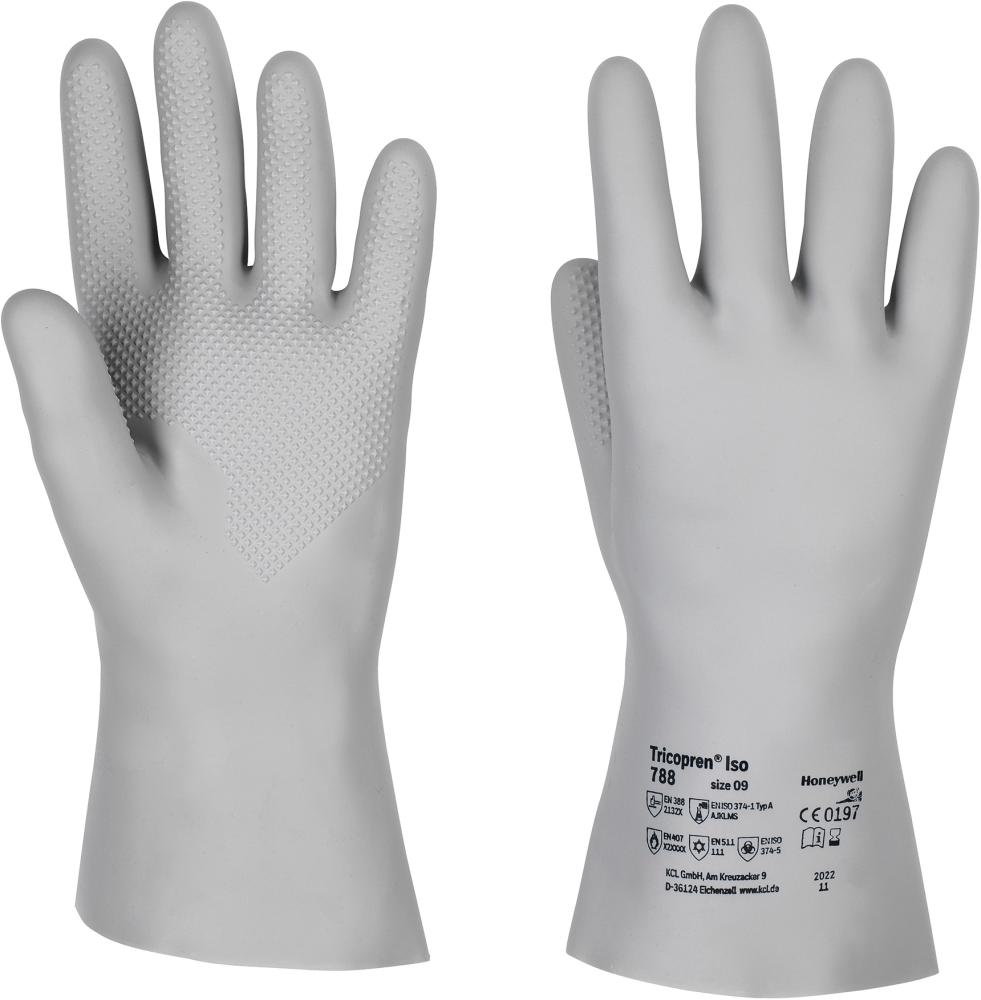KCL Handschuh Tricopren® ISO 788, L: 290-310, grau - direkt bei HUG Technik ✓