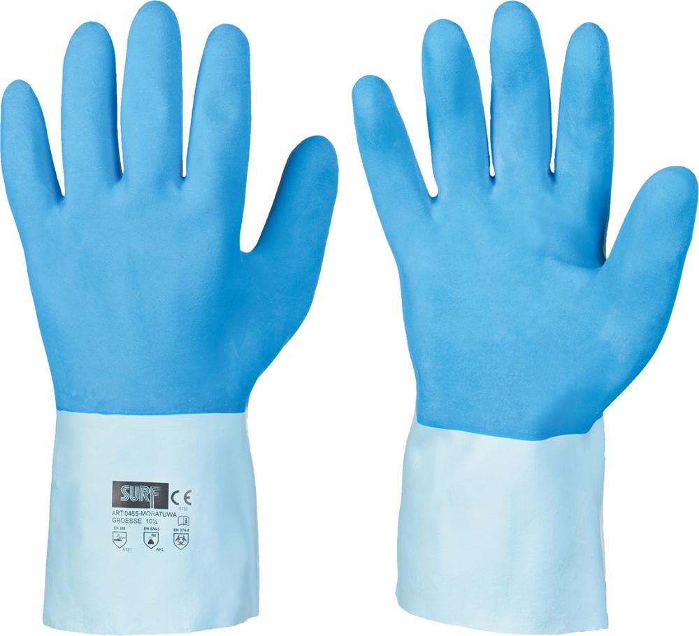 STRONGHAND® Handschuh Moratuwa, Latex, blau - kommt direkt von HUG Technik 😊