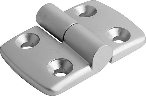 Scharnier aushängbar Aluminium, links, Komp: Edelstahl, A3=26, A4=26, A1=15, A2=15 - K0579.1251515