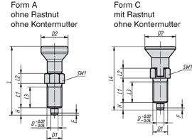 Arretierbolzen Form A D 6 M 12 x 1,5 - K0339.1206 - direkt bei HUG Technik ✓