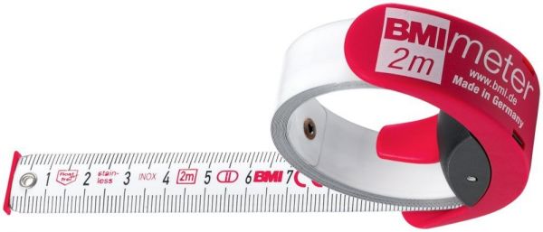 BMI® Zollstock BMImeter 2mx16 Stopper und Gürtelclip - gibt’s bei HUG Technik ✓