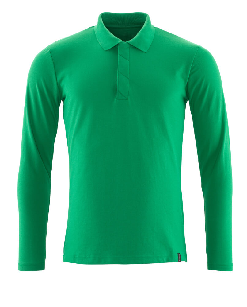 MASCOT® CROSSOVER Polo-Shirt, Langarm  Gr. 2XL/ONE, grasgrün - erhältlich bei ♡ HUG Technik ✓