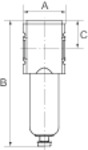 Filter »FUTURA-mini« mit Metallbehälter, 5 µm, BG 0, G 1/4, halbautomatisch - gibt’s bei HUG Technik ✓