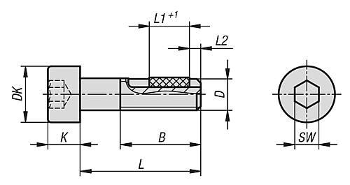 Zylinderschraube mit Innensechskant DIN EN ISO4762, Long-Lok M04X10, Edelstahl blank - K0869.904X10 - gibt’s bei ☆ HUG Technik ✓