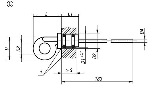 Ölmessstab, Form:C Thermoplast, Komp:Zink, D5=12, D=27 - K0468.33012 - bei HUG Technik ♡