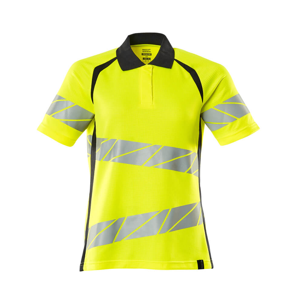 MASCOT® ACCELERATE SAFE Polo-Shirt  Gr. 2XL/ONE, hi-vis gelb/schwarzblau - bei HUG Technik ✓