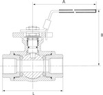 3-Wege-Kugelhahn, L-Bohrung, Edelstahl 1.4408, G 1 1/4, DN 25 - gibt’s bei HUG Technik ✓