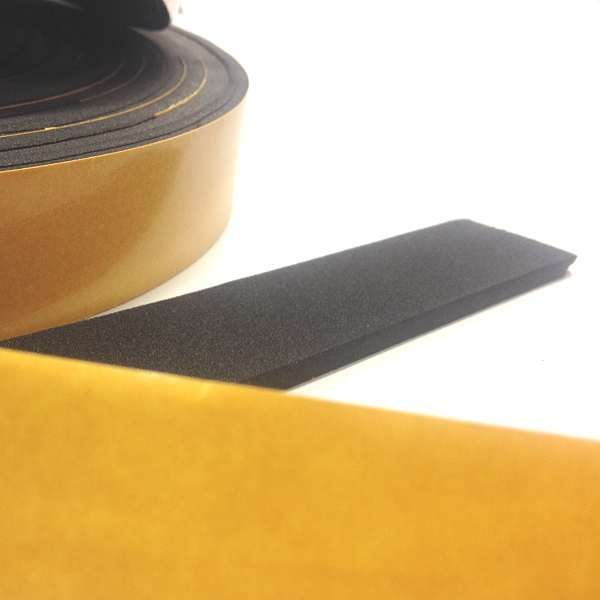 Zellgummi 20 x 25 mm, EPDM schwarz dehnungsfrei und selbstklebend; 1016-96  - Zellgummi - Dichtprofile und Kantenschutz